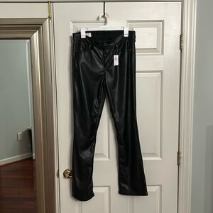 Gap, faux leather, baby boot, mid rise, size 30/10R